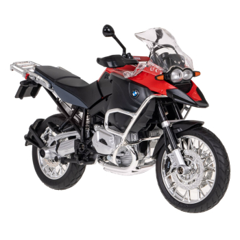 Motocykl BMW R 1200 GS czerwony RASTAR model 1:9 Metalowa karoseria